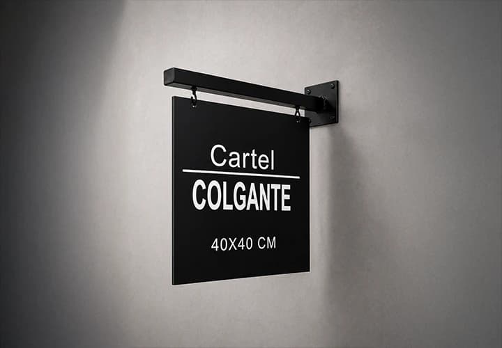 Carteles colgantes